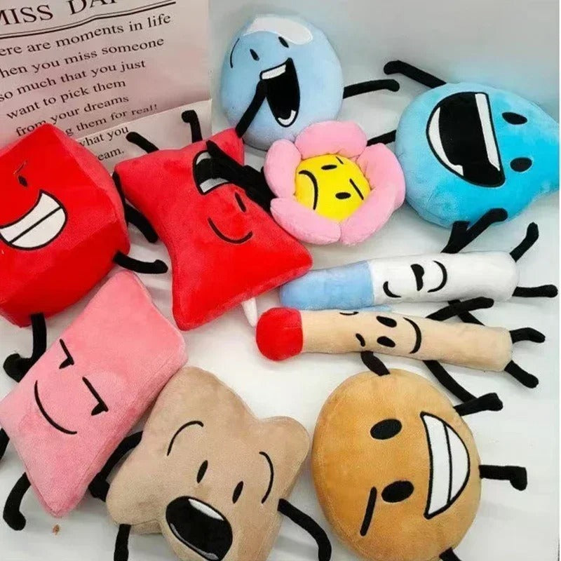 battle for dream island plush, bfdi plush toys, battle for bfdi plush, battle for dream island firey plush, bfb evil leafy plush, bfb leafy plush
