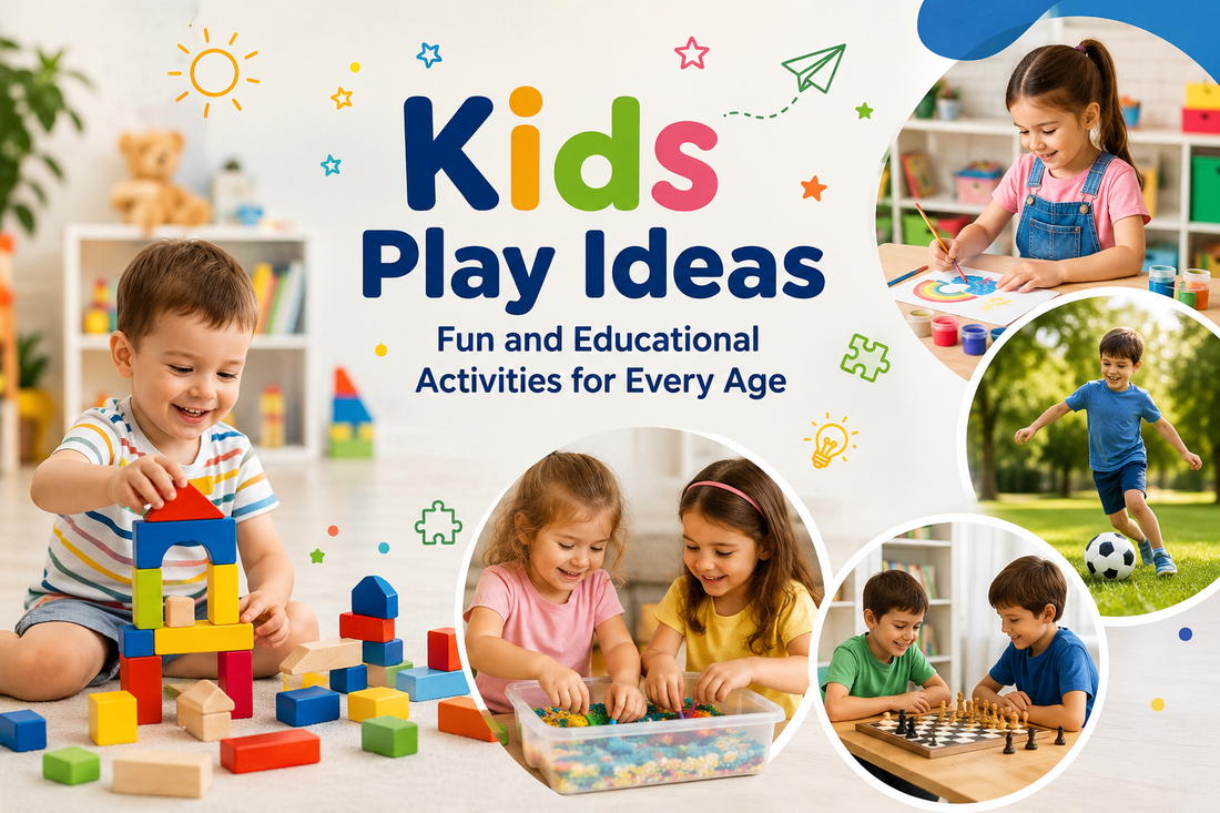 kids playing creative indoor games at home