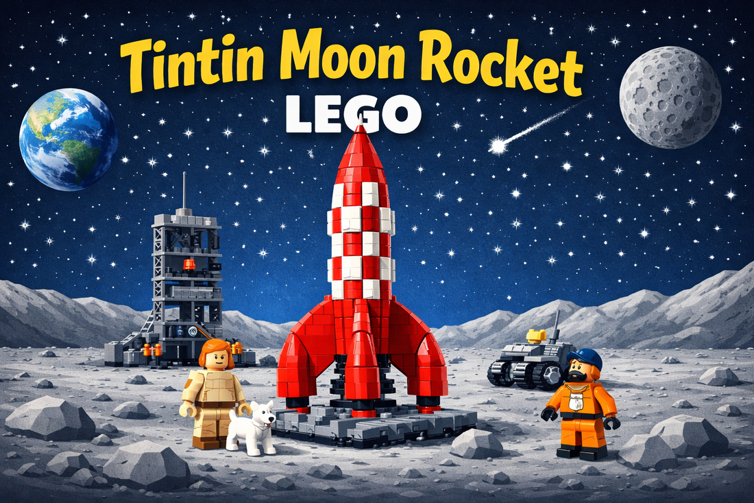 The Famous Tintin Moon Rocket LEGO Build