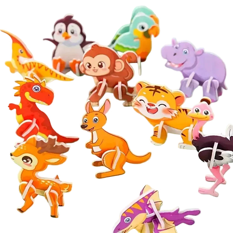 3D animal puzzles for kids—fun brain games and jigsaw puzzle sets. Perfect kindergarten gift and ideal for children’s birthday guests, boosting creativity and learning.