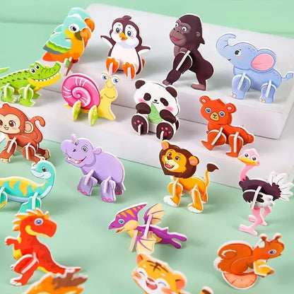 3D animal puzzles for kids—fun brain games and jigsaw puzzle sets. Perfect kindergarten gift and ideal for children’s birthday guests, boosting creativity and learning.