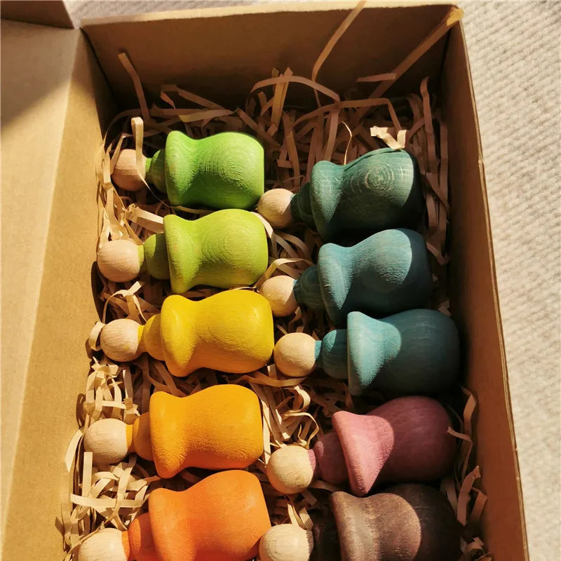 Open ended Play Wooden Peg Dolls