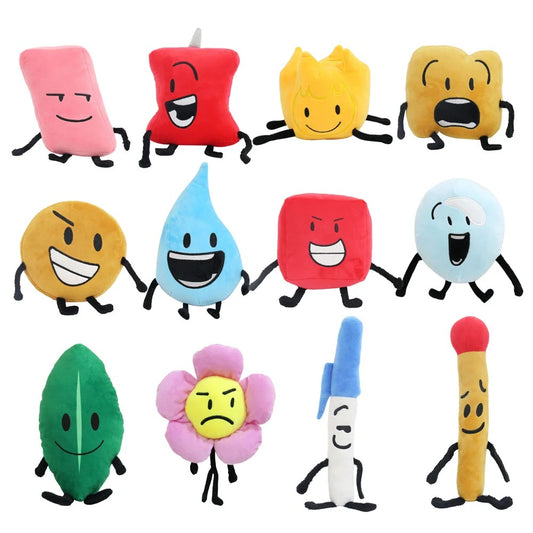 battle for dream island BFDI plush leafy 12pcs Lot