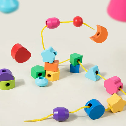 Wooden Rainbow Stacker Montessori Toy