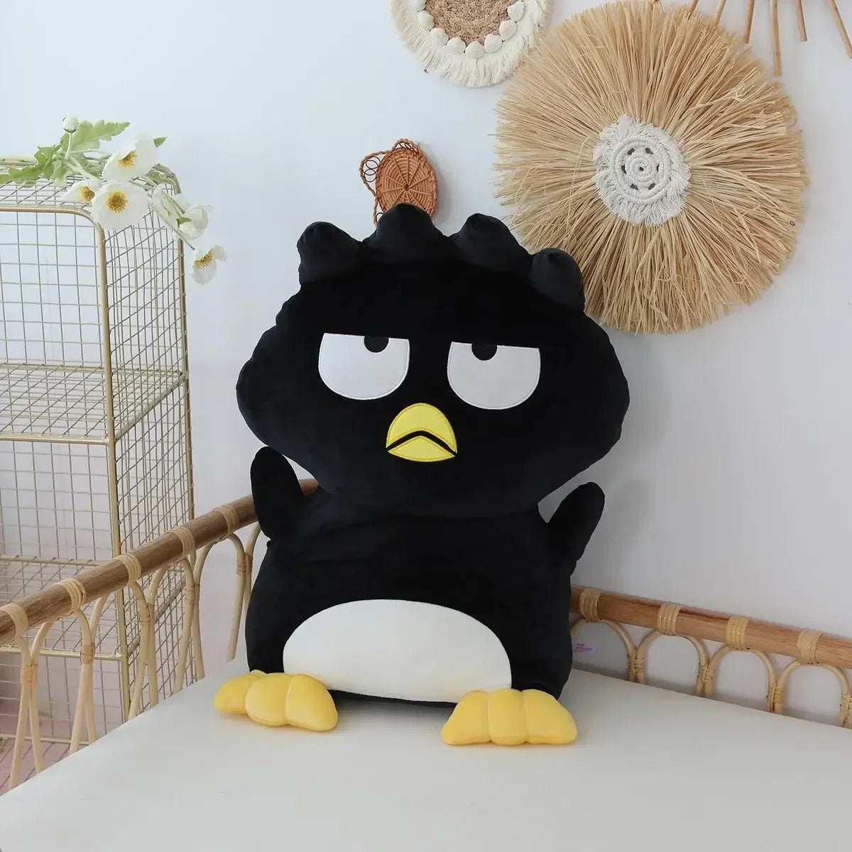 Cute Hello Kitty penguin plush 40cm! Perfect kids gift, Valentine surprise, or easter gifts for kids. Soft stuffed penguin plush with bad badtz vibe.