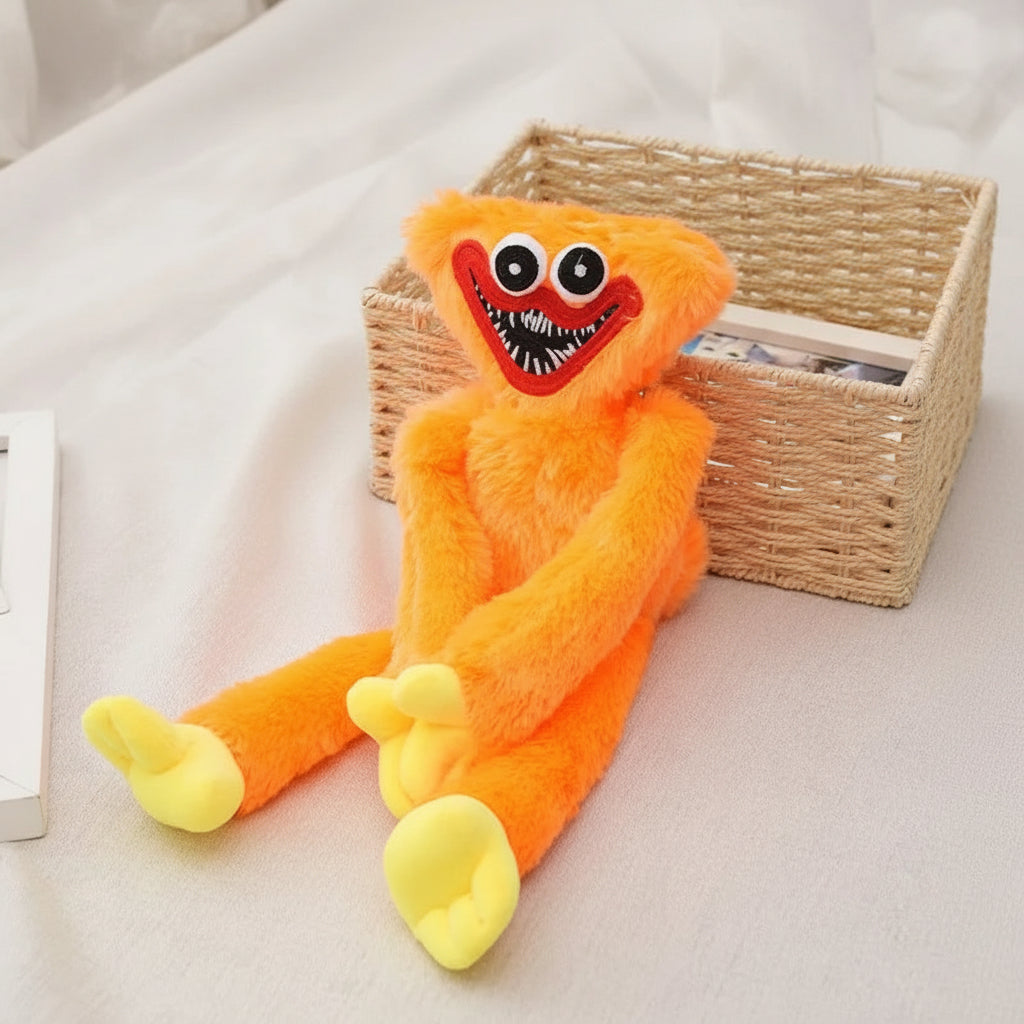 summer party favors for kids plush toy with a face on a light-colored surface