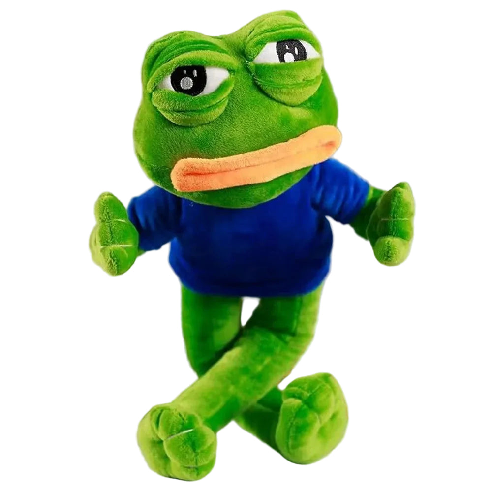 Animal Stuffed 45cm Sad Frog Plush Toy Soft Pillow 