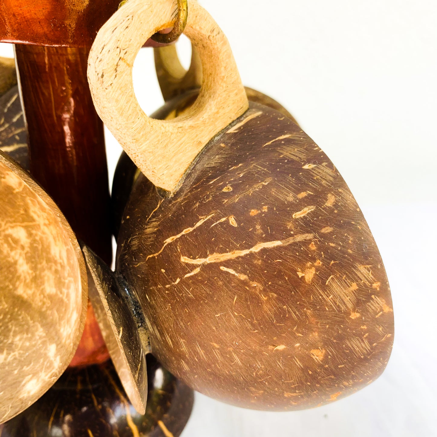 Coconut shell Tea Set with hanger Rack