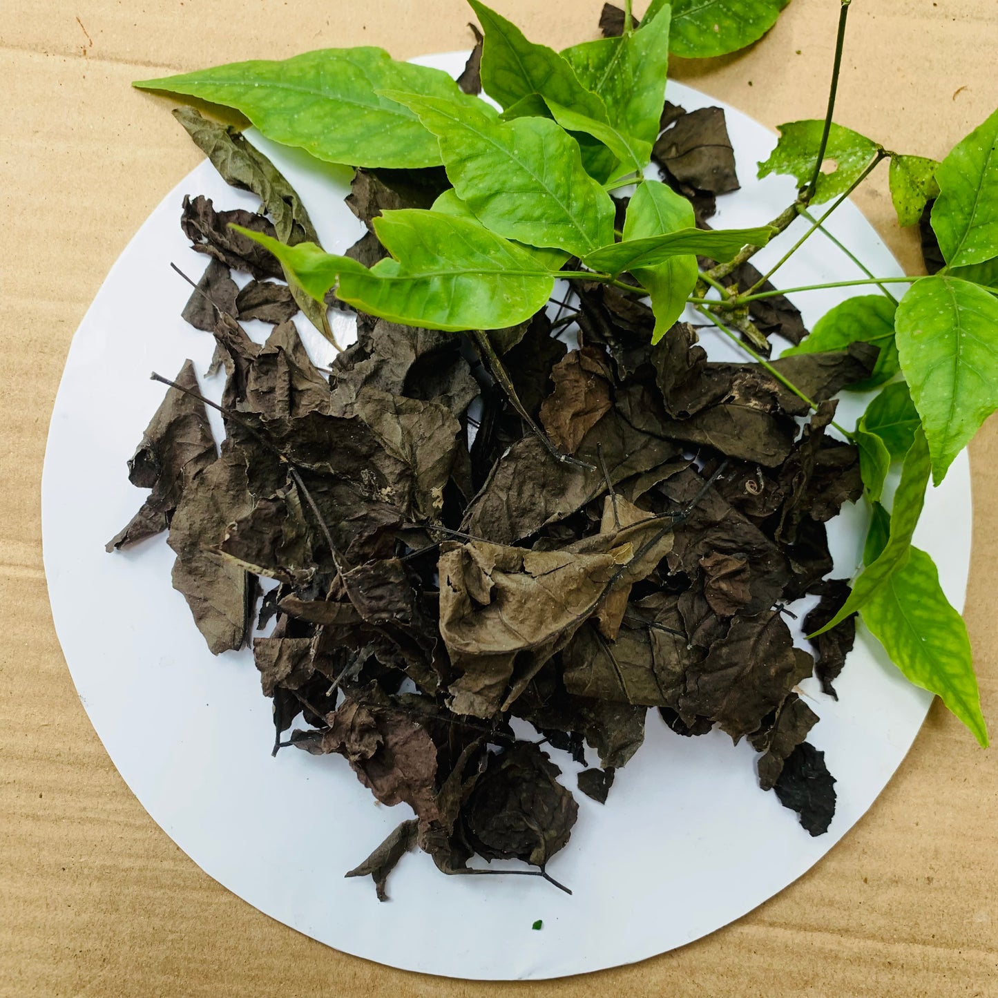 Organic Bael Bengal Quince Leaves, Dry Beal Leaves of Aegle Marmelos