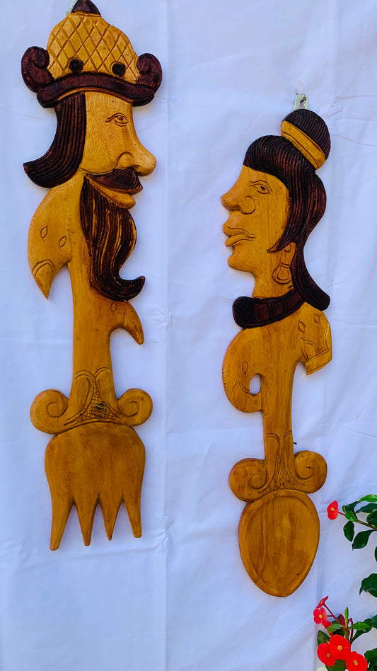 Giant fork spoon wall decor